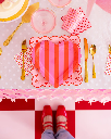 SCALLOPED STRIPED HEART PLATE