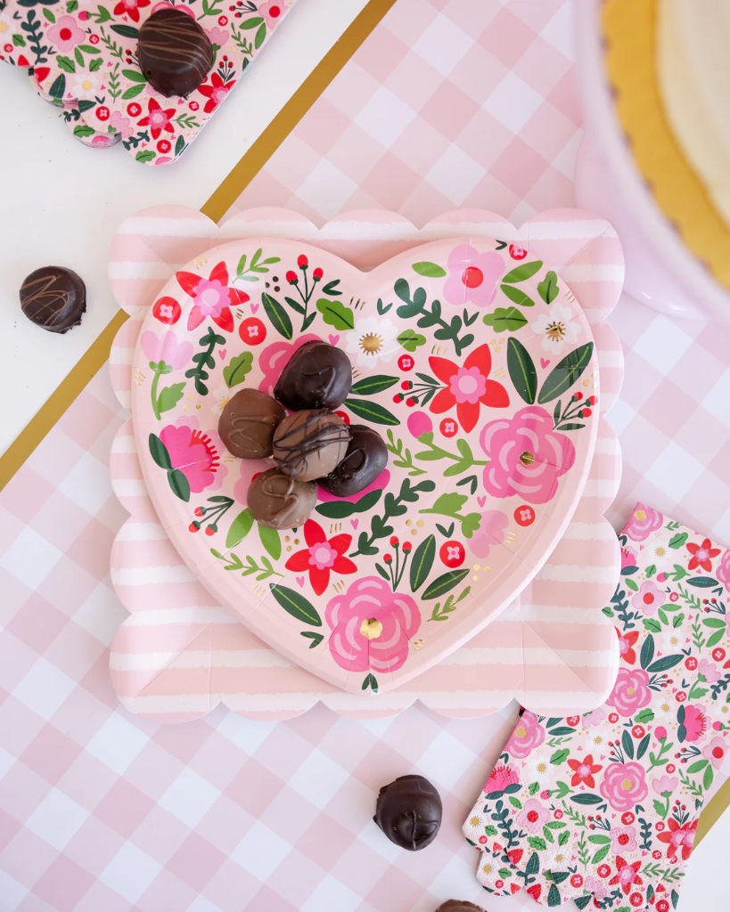 FLORAL HEART PLATE