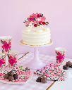 FLORAL SCALLOPED DINNER NAPKIN