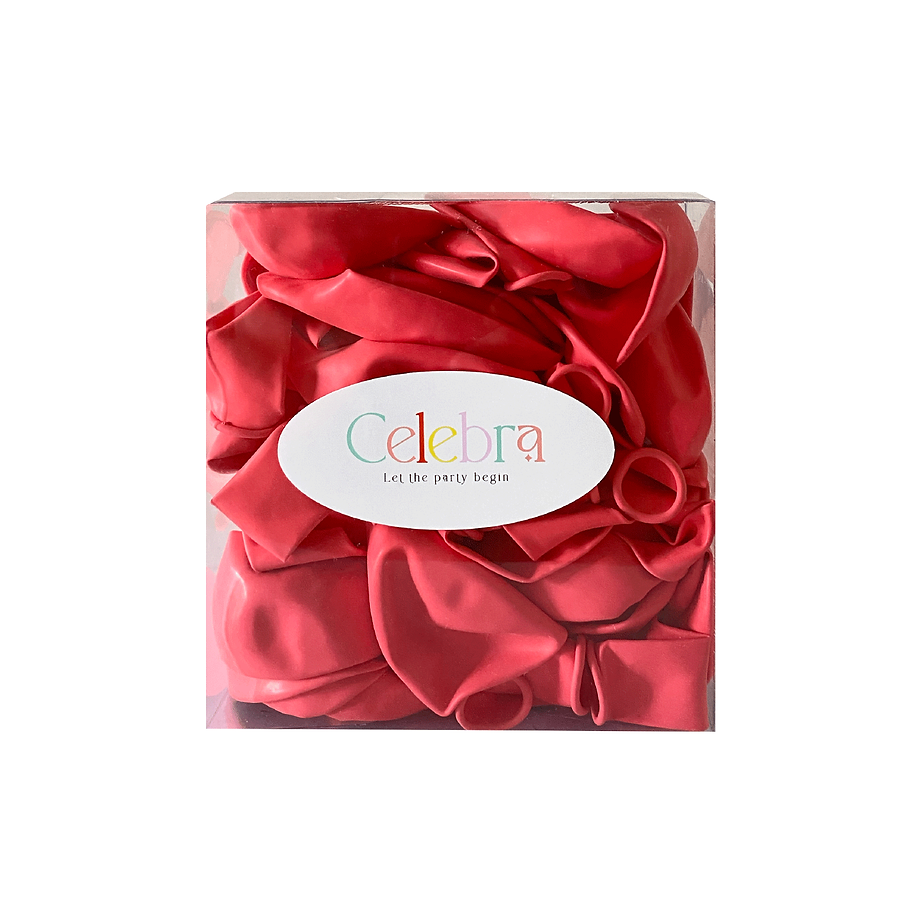 Macaroon Red Latex Balloon (30 Pieces)
