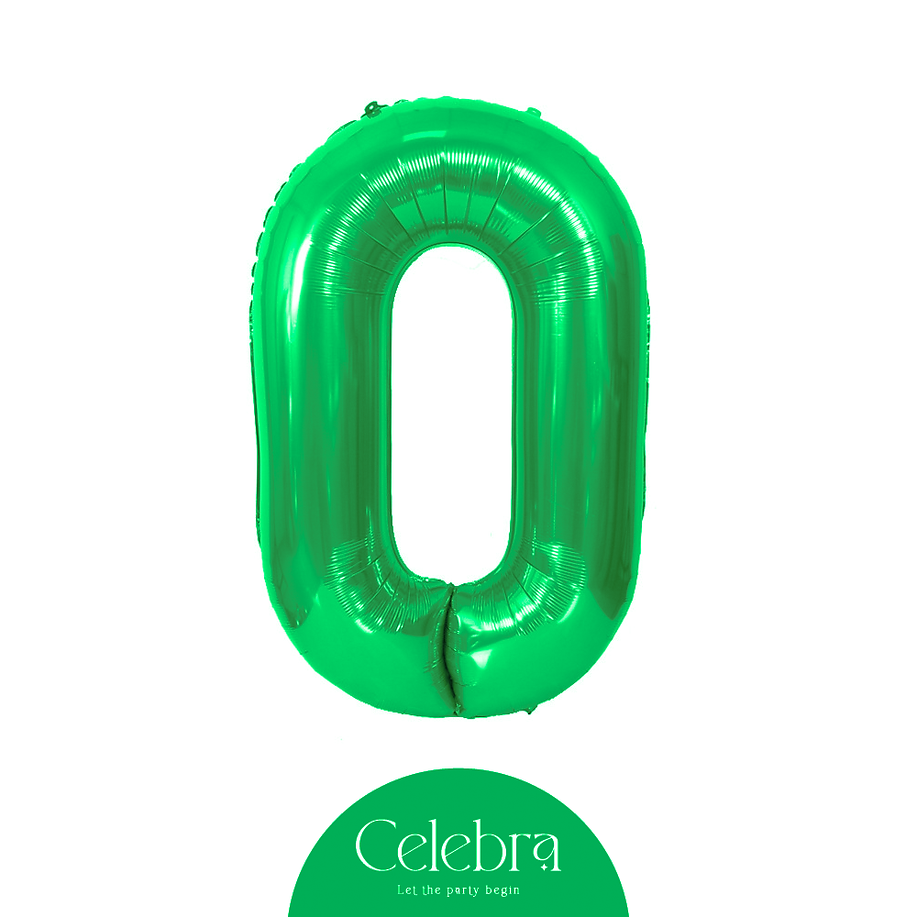 NUMBER 0 FOIL BALLOON