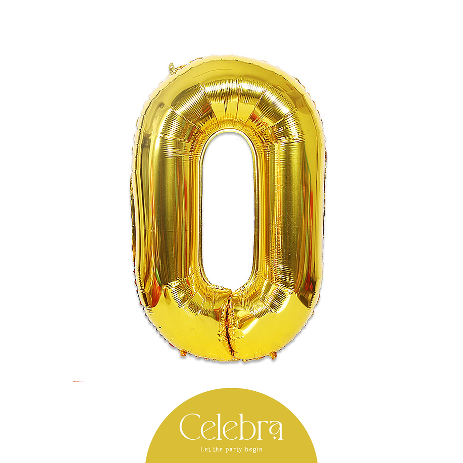 NUMBER 0 FOIL BALLOON