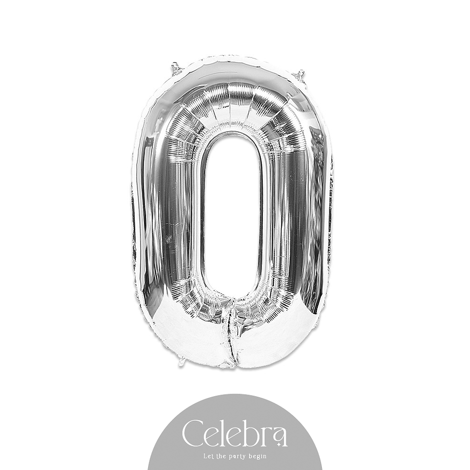 NUMBER 0 FOIL BALLOON
