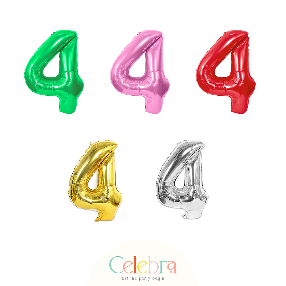 NUMBER 4 FOIL BALLOON