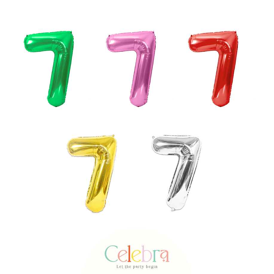 NUMBER 7 FOIL BALLOON