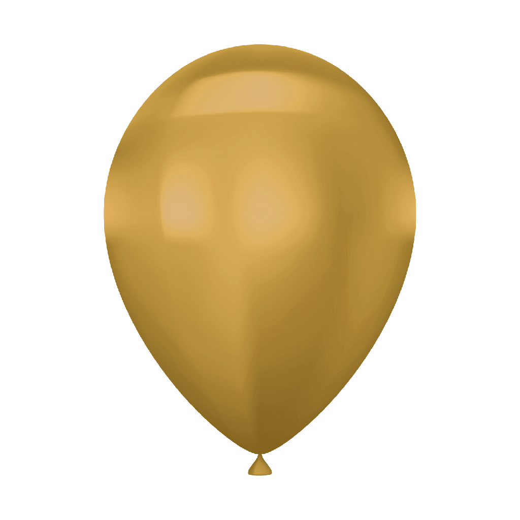 Chrome Gold Latex Balloon