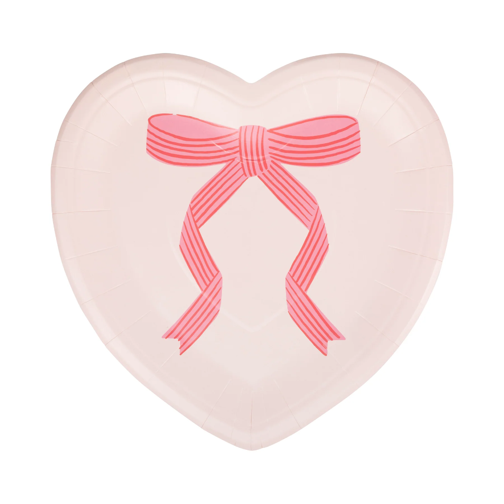 TIED BOW HEART PLATE