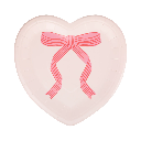TIED BOW HEART PLATE