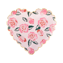 ROSES SCALLOPED HEART PLATE