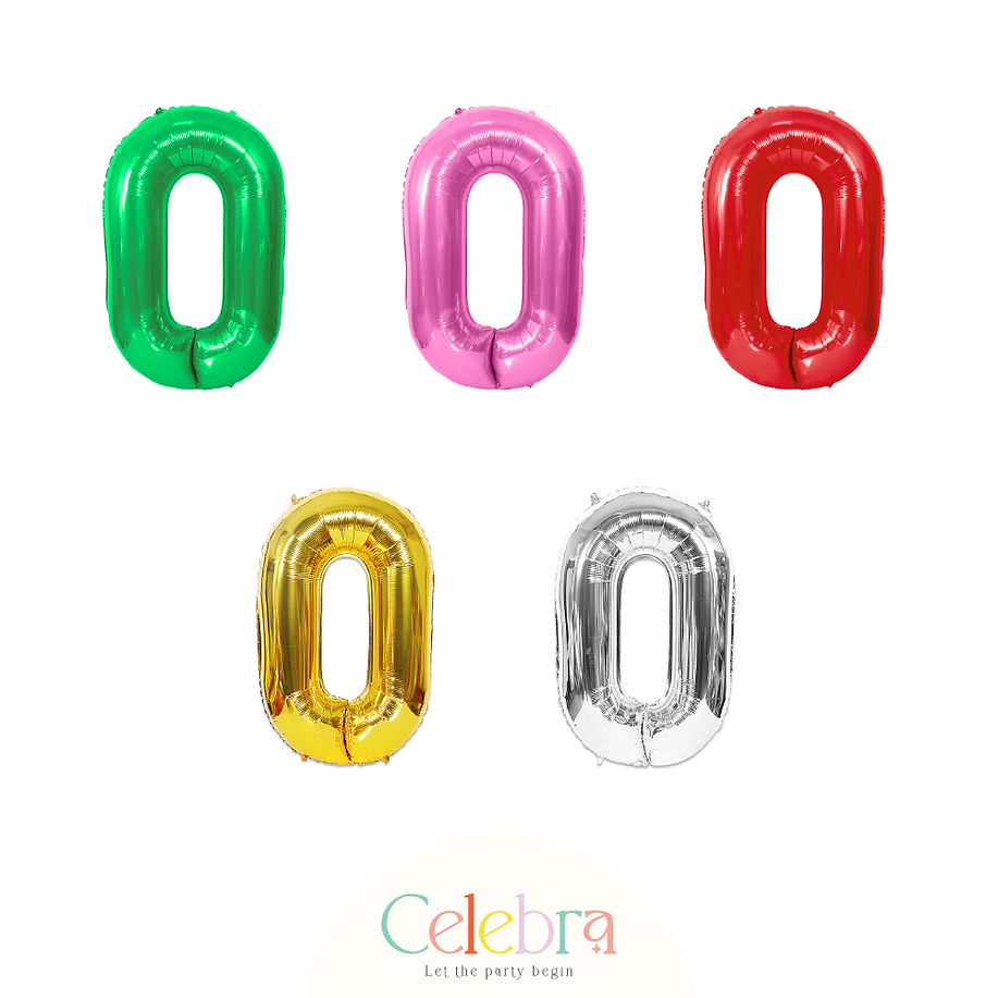 NUMBER 0 FOIL BALLOON