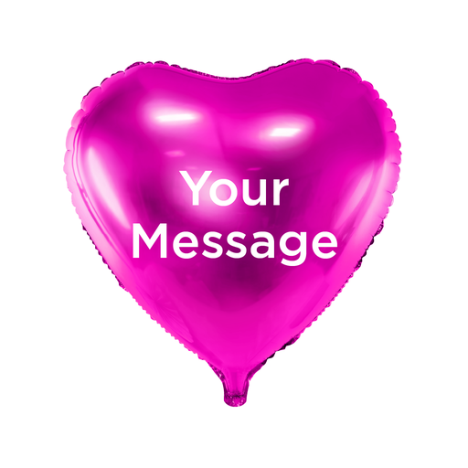 [HEART45-FC] Personalize Balloon With Helium, Heart Shape 45 cm, Fuschia