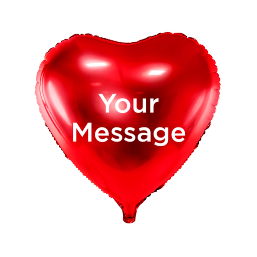 [HEART45-RD] Personalize Balloon With Helium, Heart Shape 45 cm, Red