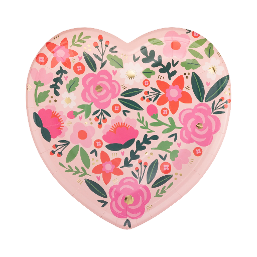 [VFL1140] FLORAL HEART PLATE