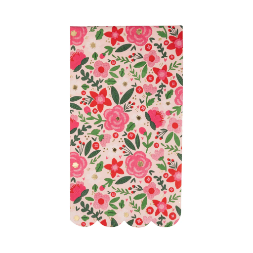[VFL1139] FLORAL SCALLOPED DINNER NAPKIN
