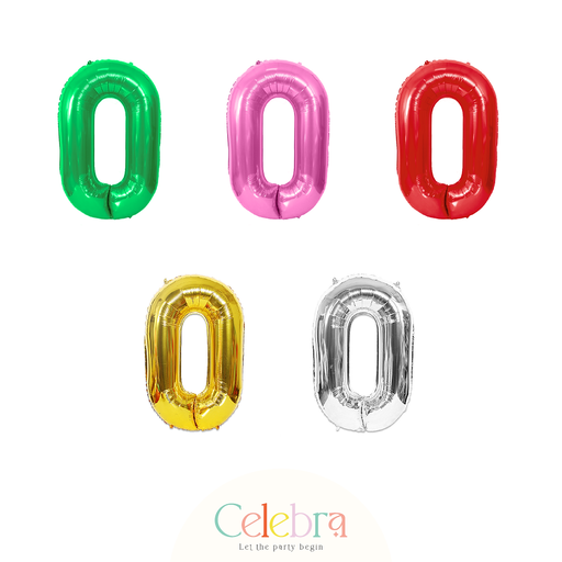 NUMBER 0 FOIL BALLOON