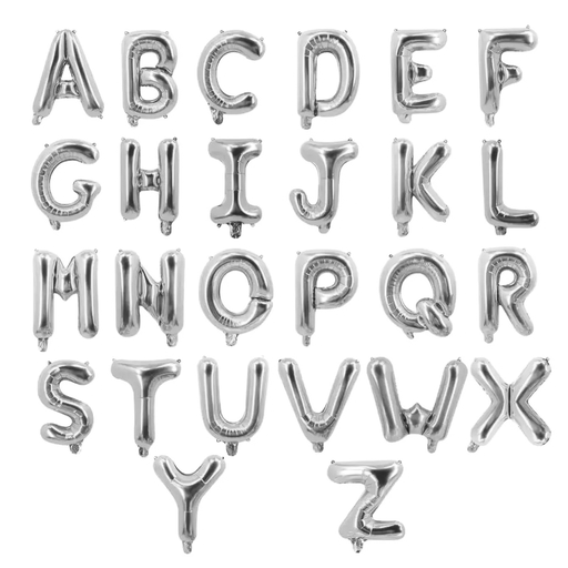 [FLS040] Silver Letter Foil Balloon 40 cm