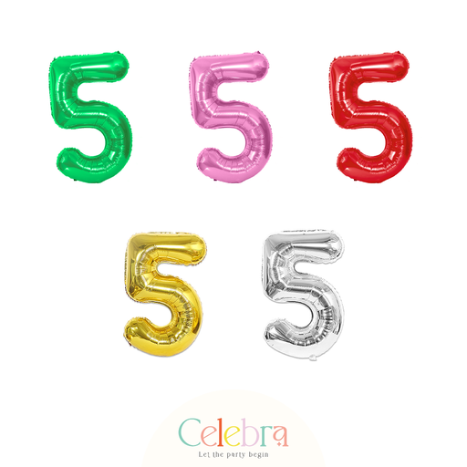 NUMBER 5 FOIL BALLOON