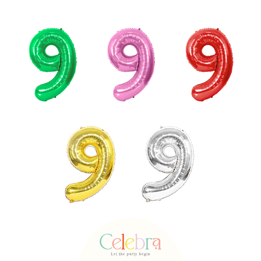 NUMBER 9 FOIL BALLOON