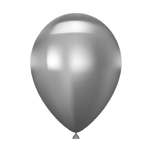 [CH510] Chrome Silver Latex Balloon